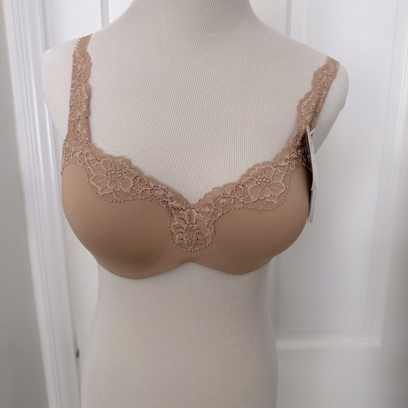 NWT Le Mystère 32C Lace Dream Tisha 965 Bra Nude Natural Underwire Size 32C - Picture 4 of 7